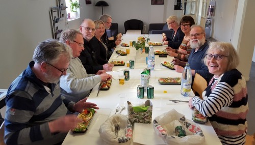 Avslutning med landgång till lunch